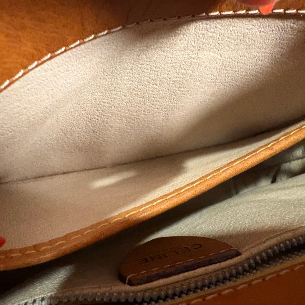 Vintage CELINE Paris Macadam Bucket Bag Brown Monogram Leather Italy 90s Bag - Picture 12 of 13